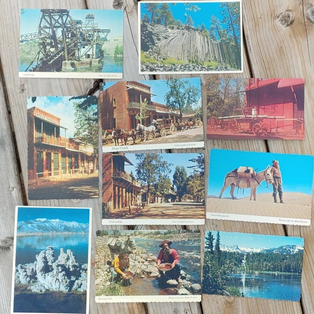 Gold Rush Prospecting Wild West Post Card Lot of 10